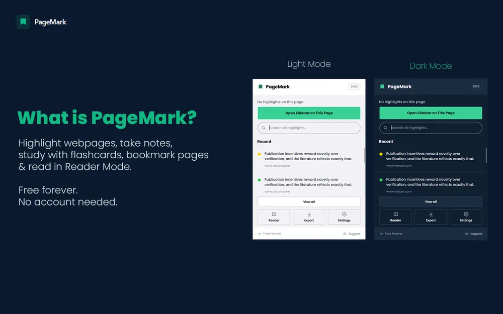 PageMark: highlight web pages, take notes and study them later