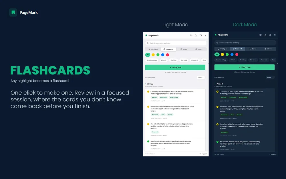 PageMark flashcards built from your highlights
